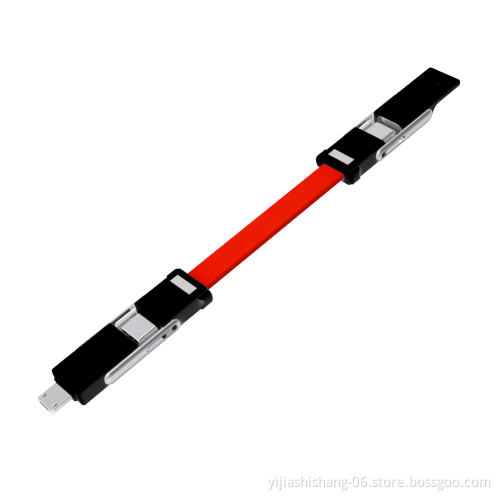 Yijiashishang 2020 Hot Promotion Gifts 4 in 1 Keychain USB Cable For Android Micro Usb Type C